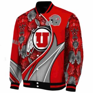 personalized utah utes floral print red jacket best selling jacketwow