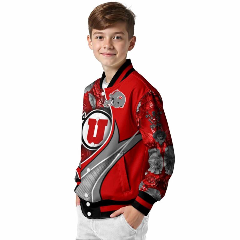 personalized utah utes floral print red jacket trendy jacketwow