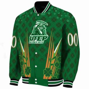 personalized utep miners shamrock pattern green jacket best selling jacketwow