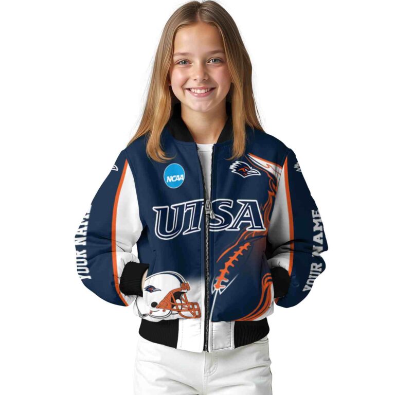 personalized utsa roadrunners flaming football orange white jacket top rated jacketwow