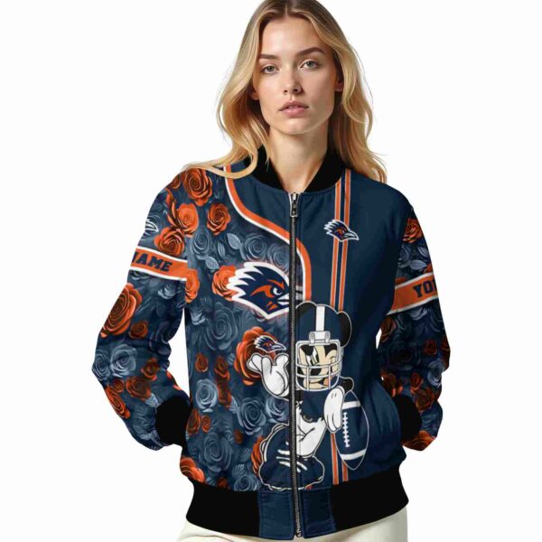 personalized utsa roadrunners rose mickey orange jacket latest model jacketwow