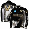 personalized vanderbilt commodores flaming football black white jacket fashion forward jacketwow