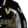 personalized vanderbilt commodores flaming football black white jacket premium grade jacketwow