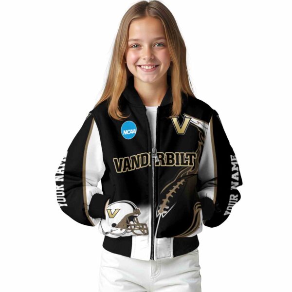personalized vanderbilt commodores flaming football black white jacket top rated jacketwow
