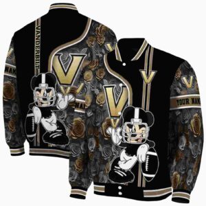 personalized vanderbilt commodores rose mickey black jacket fashion forward jacketwow