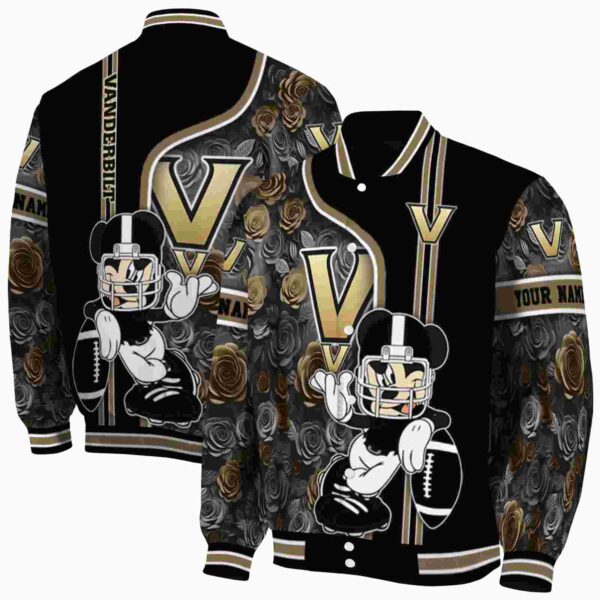 personalized vanderbilt commodores rose mickey black jacket fashion forward jacketwow