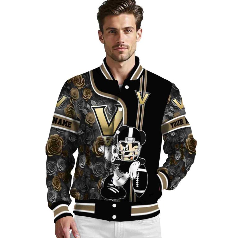personalized vanderbilt commodores rose mickey black jacket high quality jacketwow