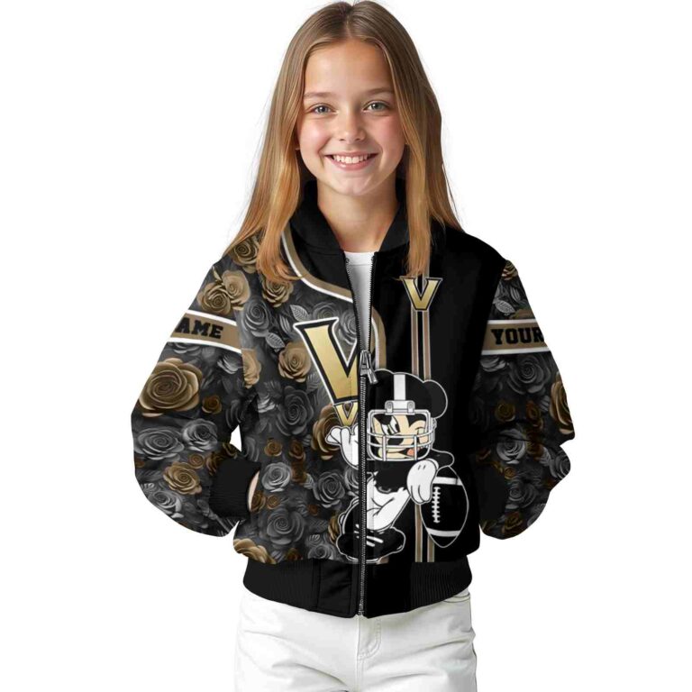 personalized vanderbilt commodores rose mickey black jacket top rated jacketwow