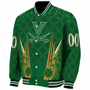 personalized virginia cavaliers shamrock pattern green jacket best selling jacketwow