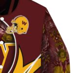 personalized washington commanders floral print burgundy jacket best selling jacketwow