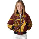 personalized washington commanders floral print burgundy jacket best selling jacketwow