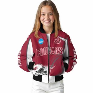personalized washington state cougars flaming football crimson white jacket top rated jacketwow