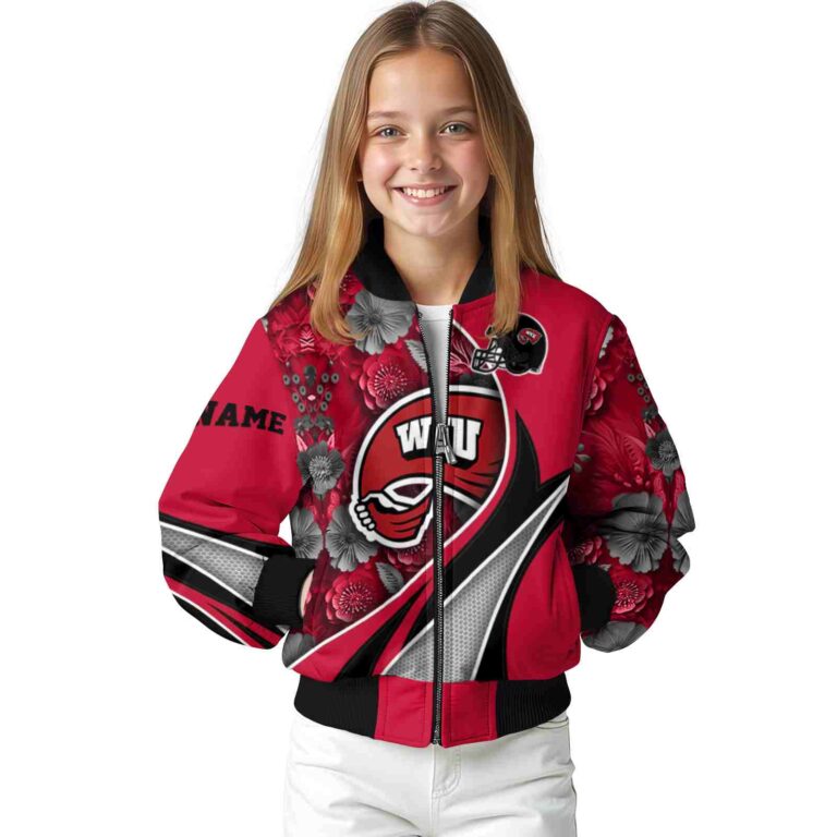 personalized western kentucky hilltoppers floral print red jacket top rated jacketwow