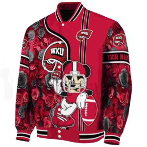 personalized western kentucky hilltoppers rose mickey red jacket best selling jacketwow
