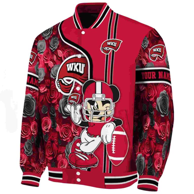 personalized western kentucky hilltoppers rose mickey red jacket best selling jacketwow