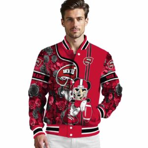 personalized western kentucky hilltoppers rose mickey red jacket high quality jacketwow