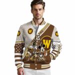 personalized western michigan broncos mickey donald goofy brown white jacket best selling jacketwow