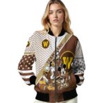 personalized western michigan broncos mickey donald goofy brown white jacket best selling jacketwow