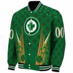 personalized winnipeg jets shamrock pattern green jacket best selling jacketwow