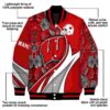 personalized wisconsin badgers floral print red jacket new arrival jacketwow