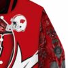 personalized wisconsin badgers floral print red jacket premium grade jacketwow