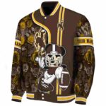 personalized wyoming cowboys rose mickey brown jacket best selling jacketwow
