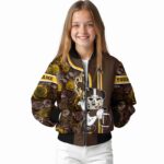 personalized wyoming cowboys rose mickey brown jacket best selling jacketwow