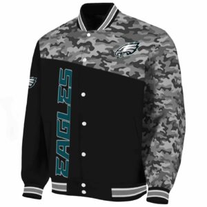 philadelphia eagles camo patchwork black jacket best selling jacketwow