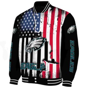 philadelphia eagles patriotic theme black jacket best selling jacketwow