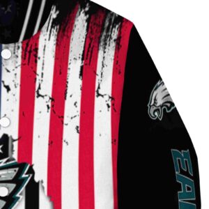 philadelphia eagles patriotic theme black jacket premium grade jacketwow