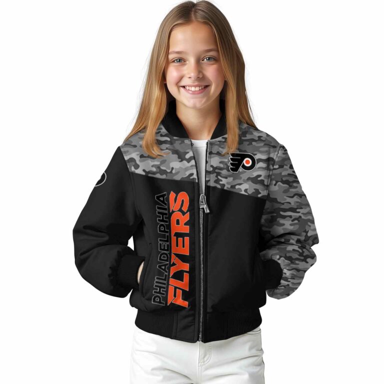 philadelphia flyers camo patchwork black jacket top rated jacketwow