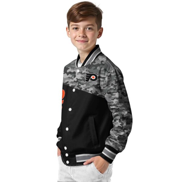 philadelphia flyers camo patchwork black jacket trendy jacketwow