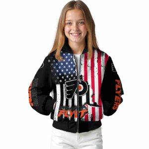 philadelphia flyers patriotic theme black jacket top rated jacketwow