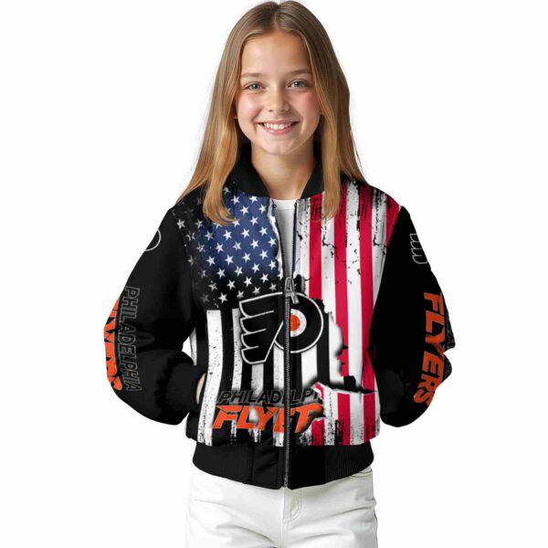 philadelphia flyers patriotic theme black jacket top rated jacketwow