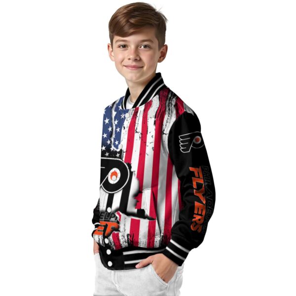 philadelphia flyers patriotic theme black jacket trendy jacketwow