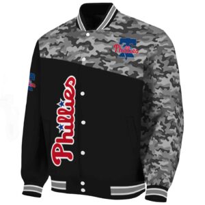 philadelphia phillies camo patchwork black jacket best selling jacketwow