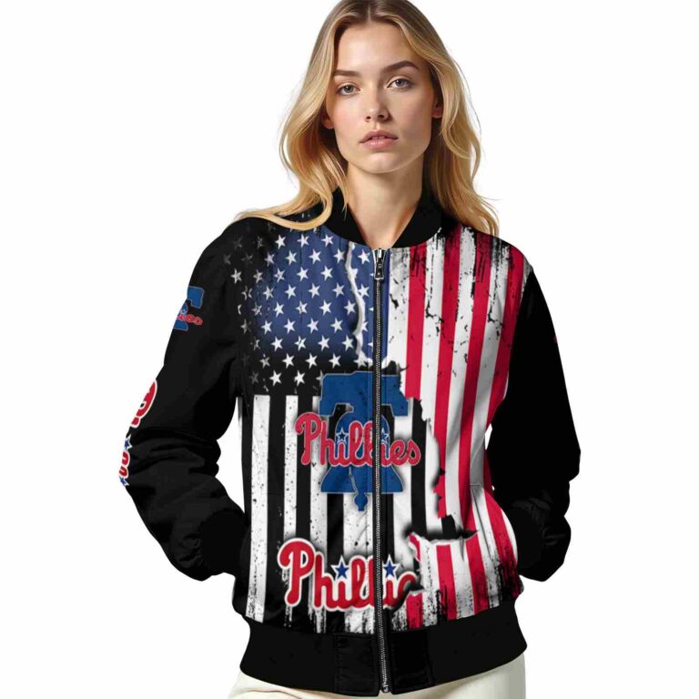 philadelphia phillies patriotic theme black jacket latest model jacketwow