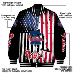 philadelphia phillies patriotic theme black jacket new arrival jacketwow