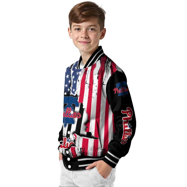 philadelphia phillies patriotic theme black jacket trendy jacketwow