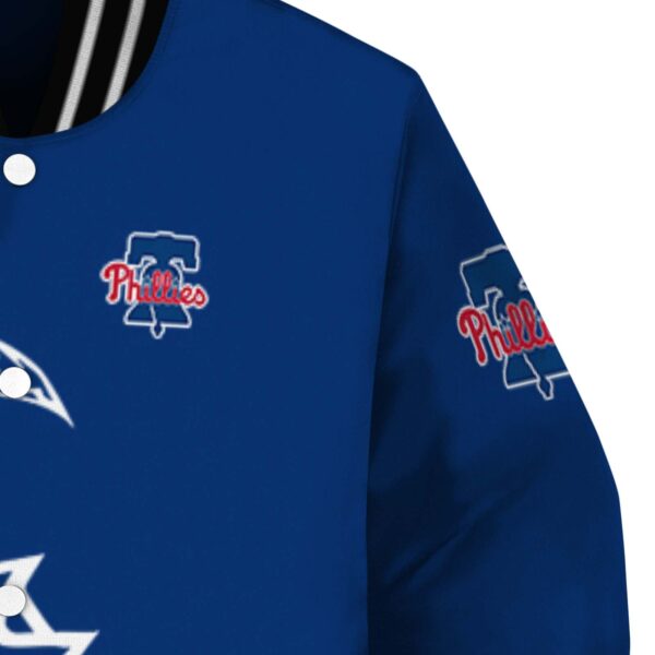 philadelphia phillies tribal art blue white black jacket premium grade jacketwow