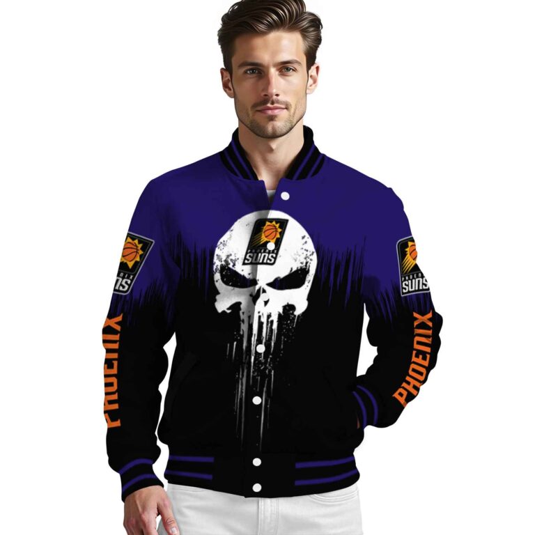 phoenix suns punisher skull purple black white jacket high quality jacketwow