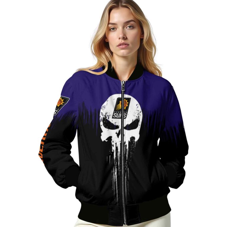 phoenix suns punisher skull purple black white jacket latest model jacketwow