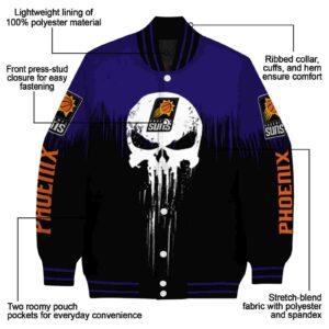 phoenix suns punisher skull purple black white jacket new arrival jacketwow