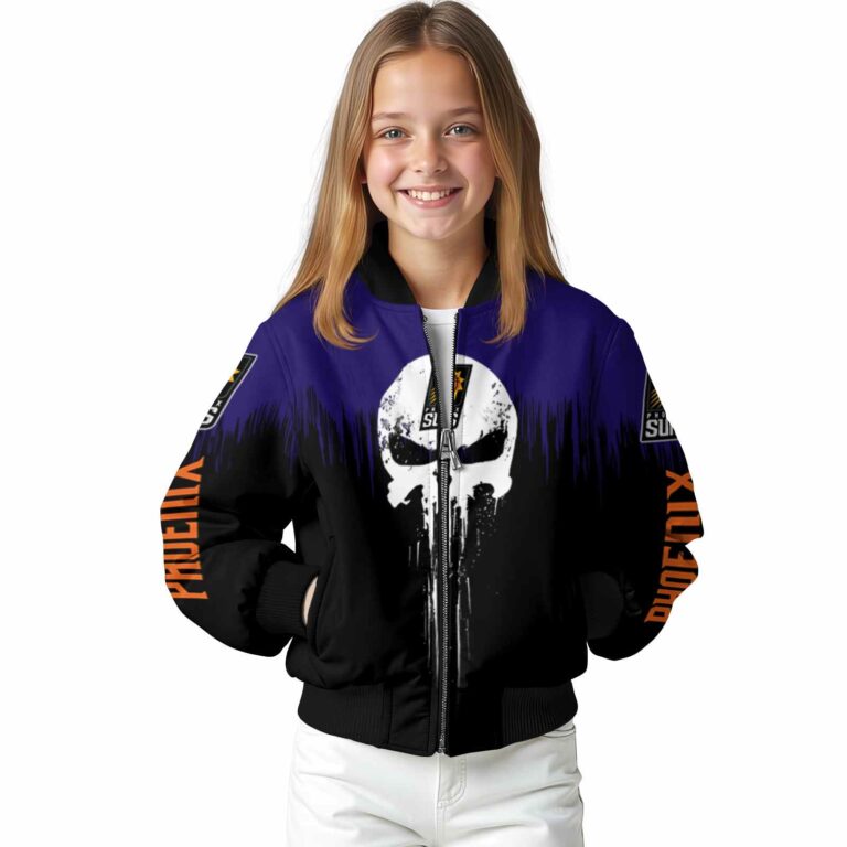 phoenix suns punisher skull purple black white jacket top rated jacketwow