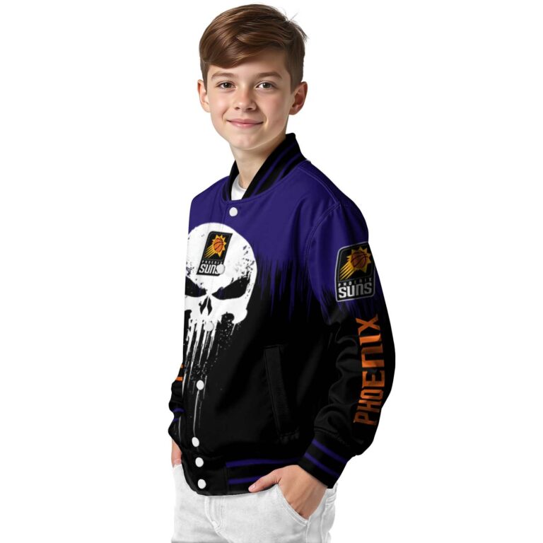 phoenix suns punisher skull purple black white jacket trendy jacketwow