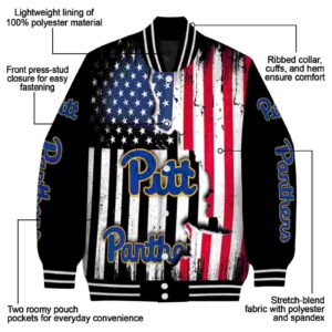 pittsburgh panthers patriotic theme black jacket new arrival jacketwow