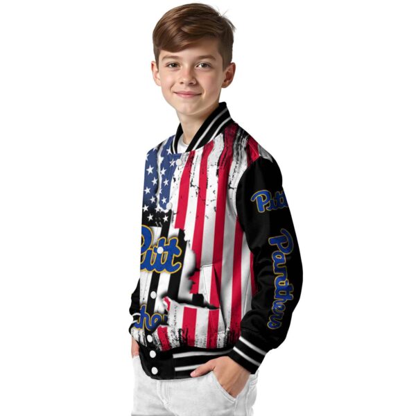 pittsburgh panthers patriotic theme black jacket trendy jacketwow