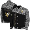 pittsburgh penguins camo patchwork black jacket fashion forward jacketwow