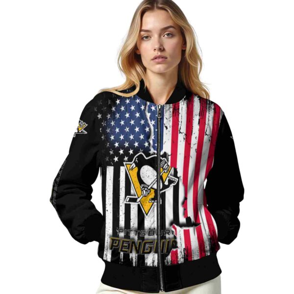 pittsburgh penguins patriotic theme black jacket latest model jacketwow