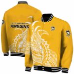 pittsburgh penguins tribal art yellow white black jacket best selling jacketwow